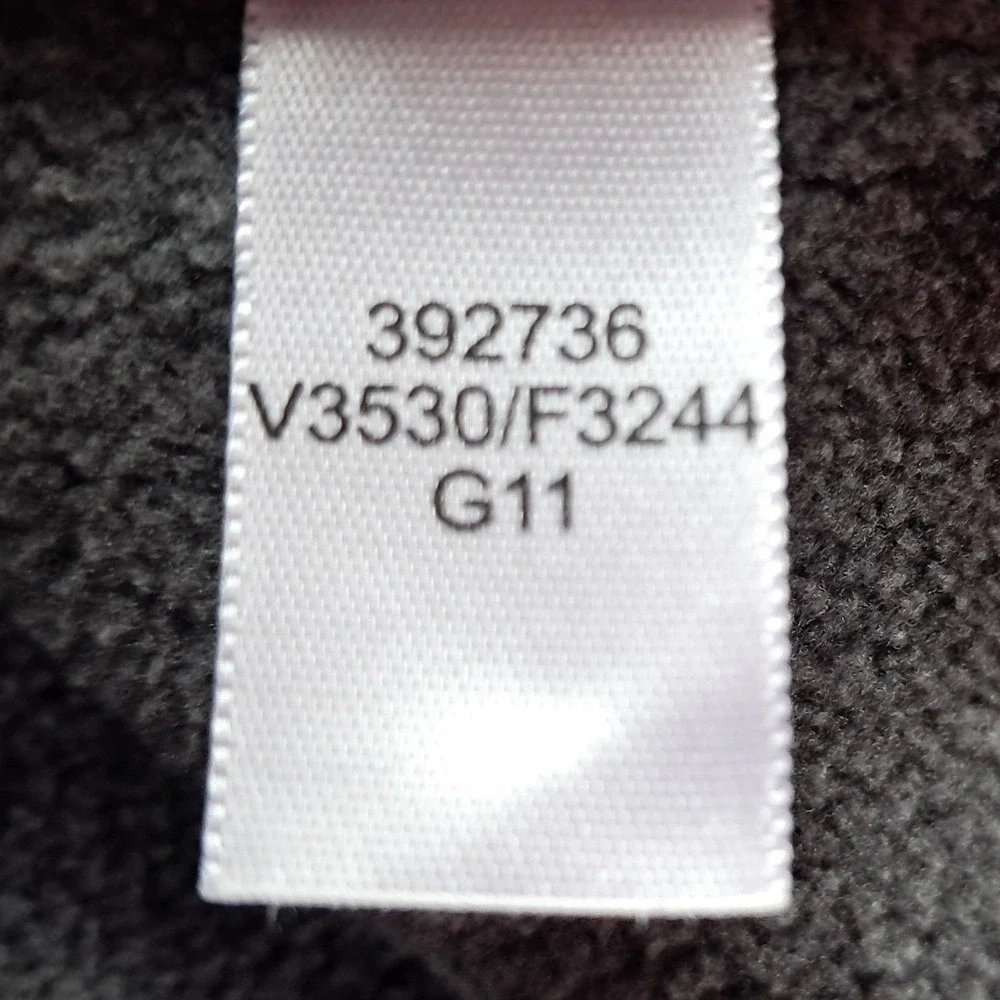 Lands' End Mens XL ThermaCheck Fleece Jacket Gray Full Zip Mock Neck 46-48‎